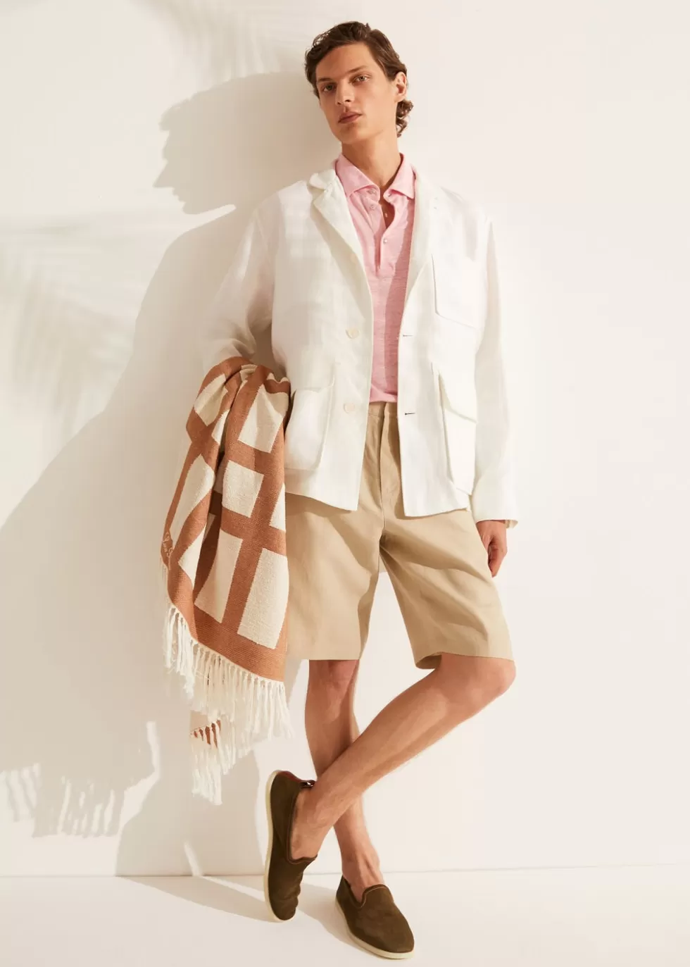 Trousers & Bermudas*Loro Piana Majuro Bermuda Shorts Cornstalk Beige/Steppe Galles