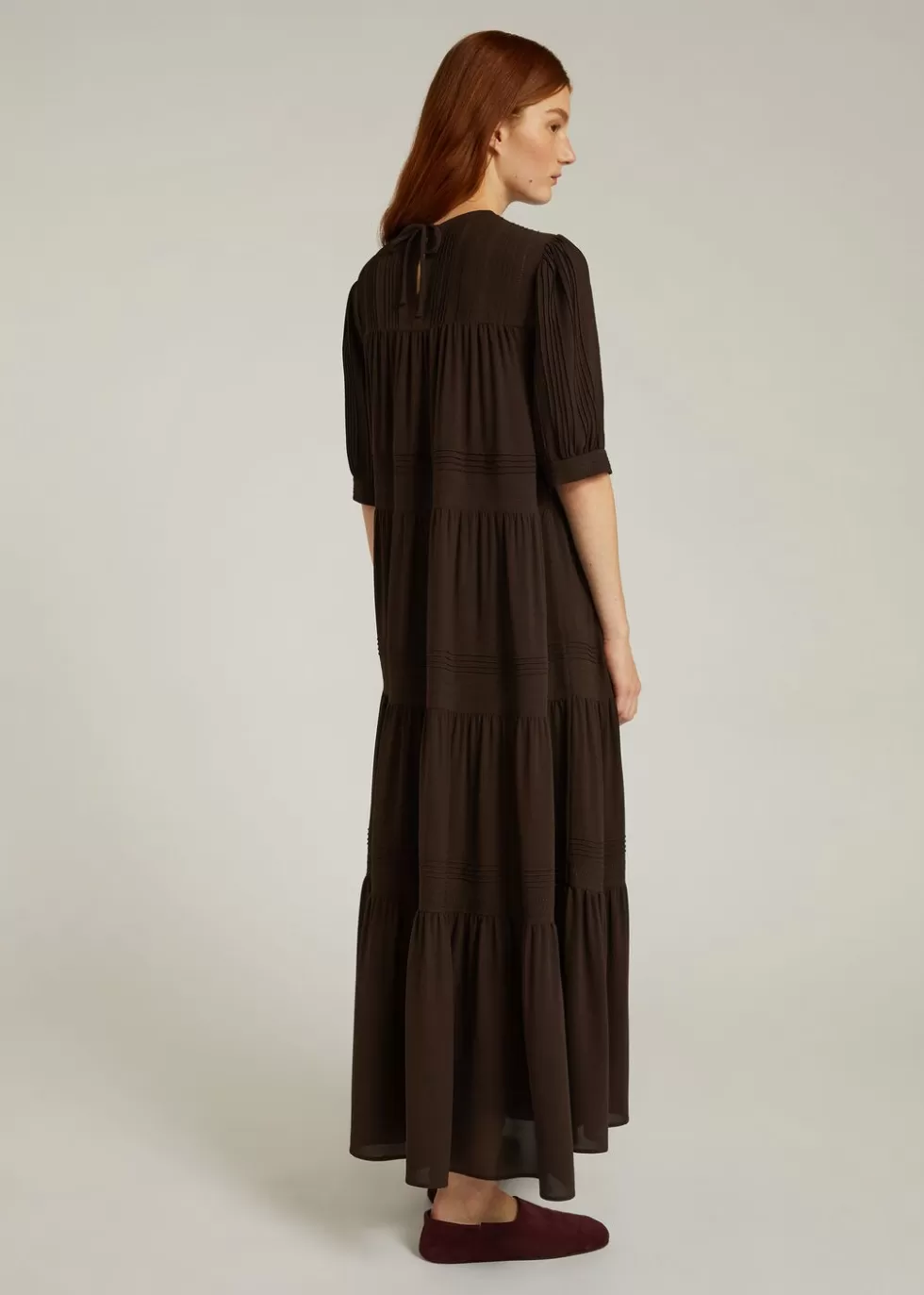 Dresses*Loro Piana Mathilde Dress Charcoal Brown