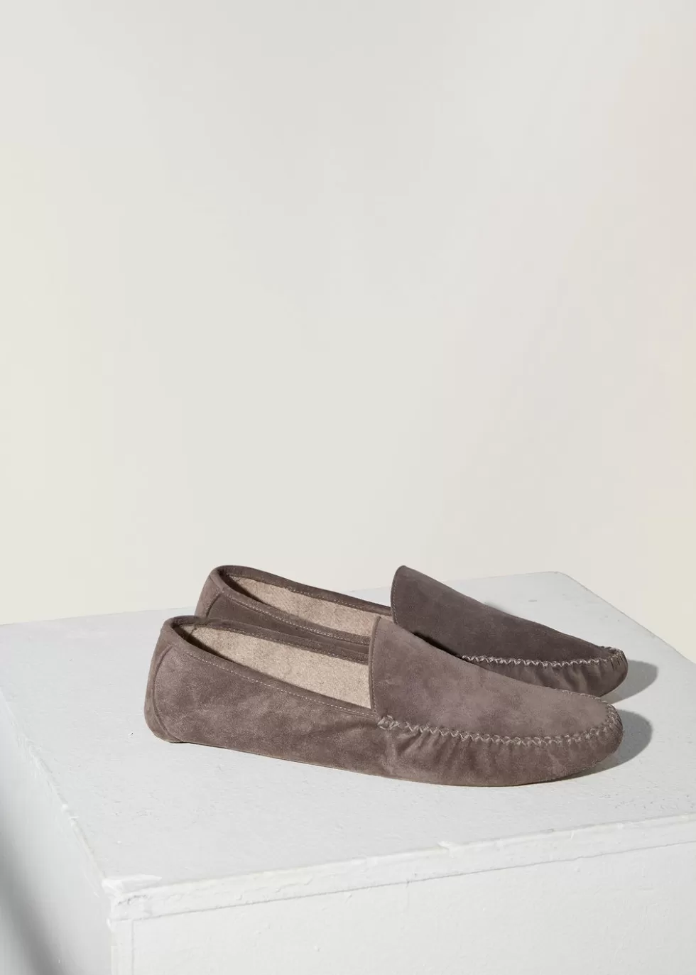 For Him*Loro Piana Maurice Slippers Warm Taupe/Walnut Melange