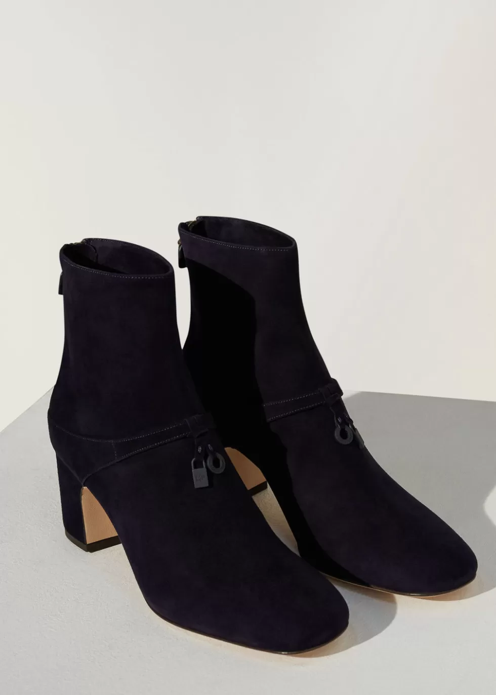 Boots And Ankle Boots*Loro Piana Maxi Charms Ankle Boots Navy Blue