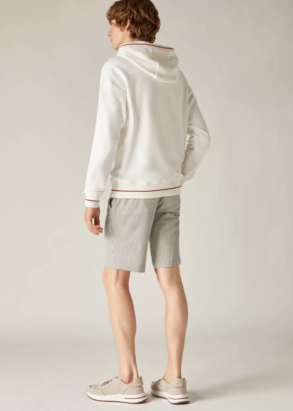 Knitwear*Loro Piana Monterosso Sweatshirt Optical White