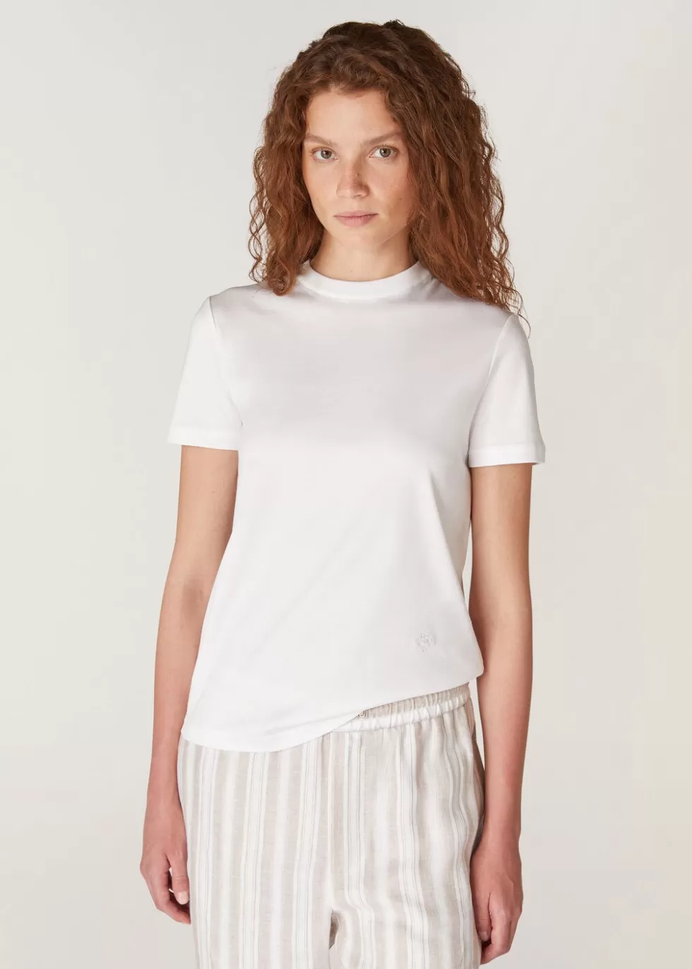 Top And T-Shirts*Loro Piana My-T Roundneck White