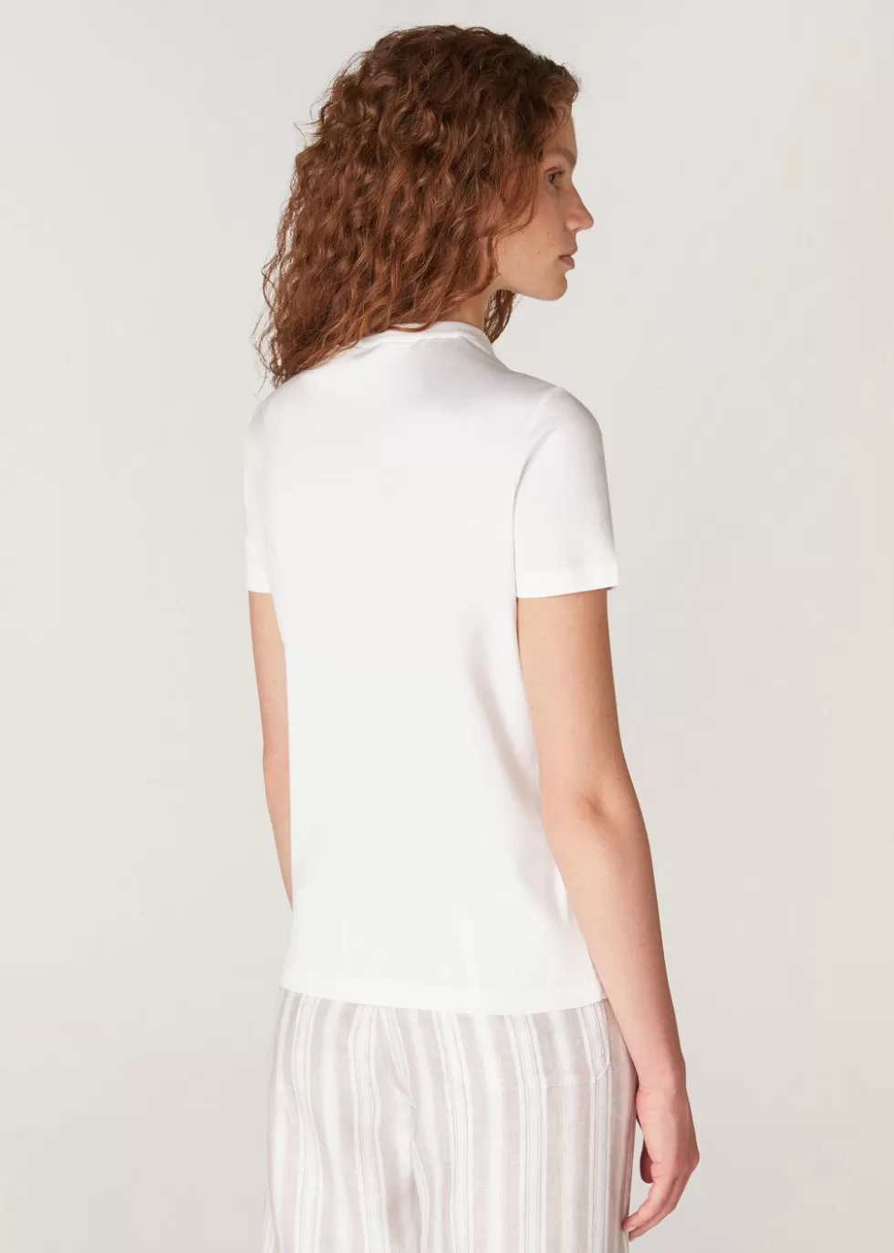 Top And T-Shirts*Loro Piana My-T Roundneck White