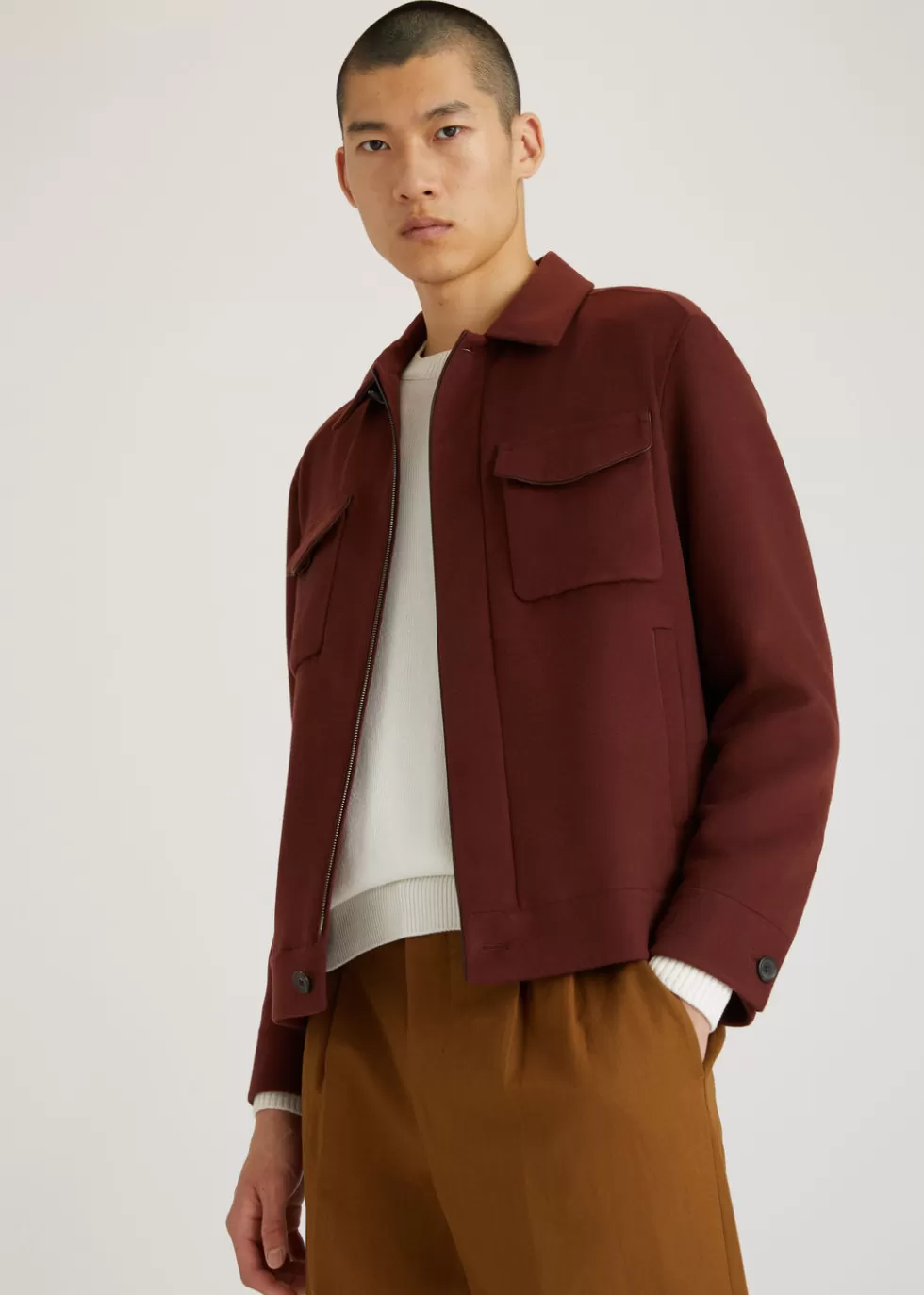 Outerwear Jackets*Loro Piana Nevado Bomber Jacket Dark Rust