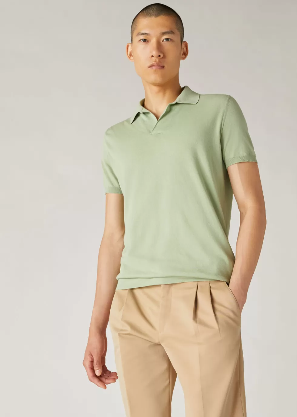 Polo And T-Shirts*Loro Piana New Bay Polo Iranian Green