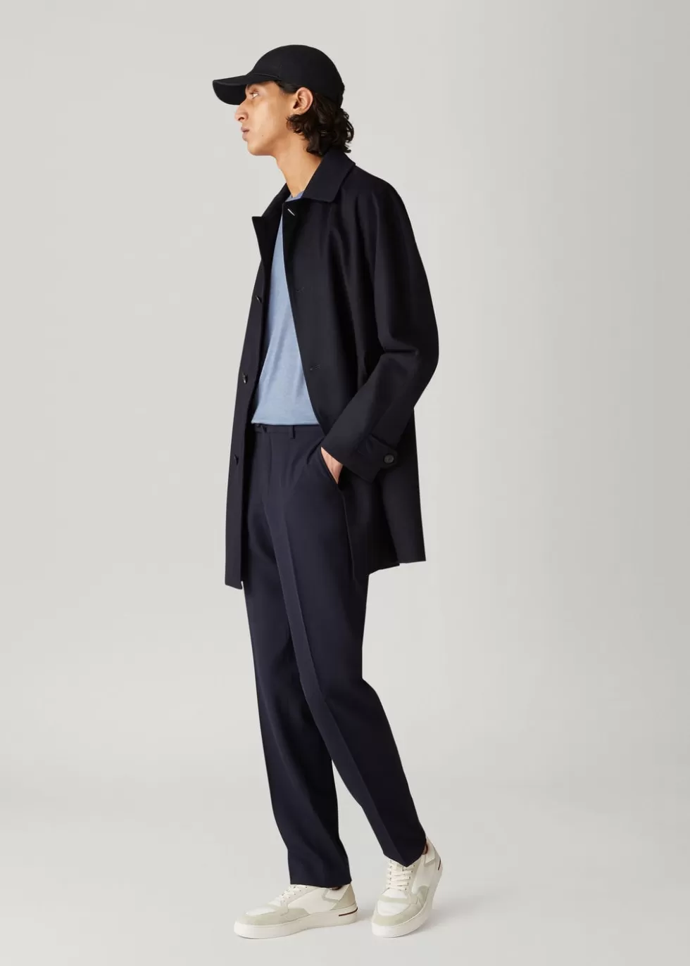 Coats & Trench*Loro Piana Nordend Coat Navy Blue