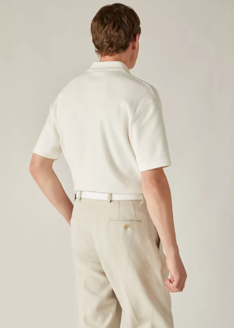 Polo And T-Shirts*Loro Piana Open Menfi Polo Shirt White