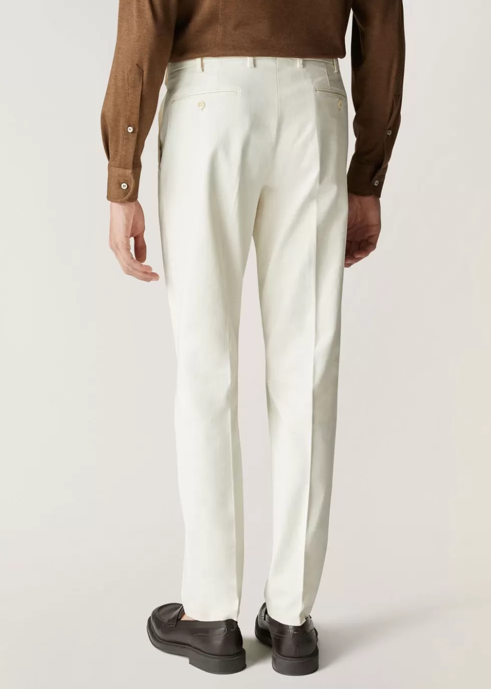 Trousers & Bermudas*Loro Piana Pantaflat Slim Trouser White