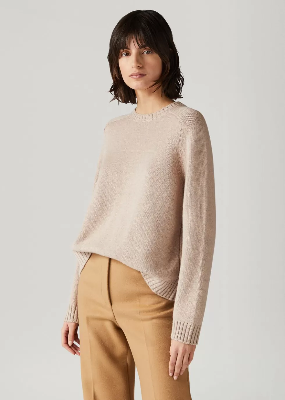 Knitwear*Loro Piana Parksville Crew Neck Macarons Mel