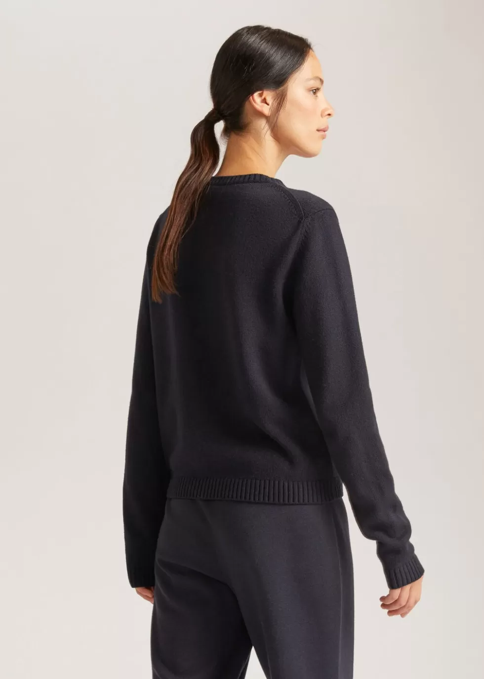 Knitwear*Loro Piana Parksville Crew Neck Navy Blue