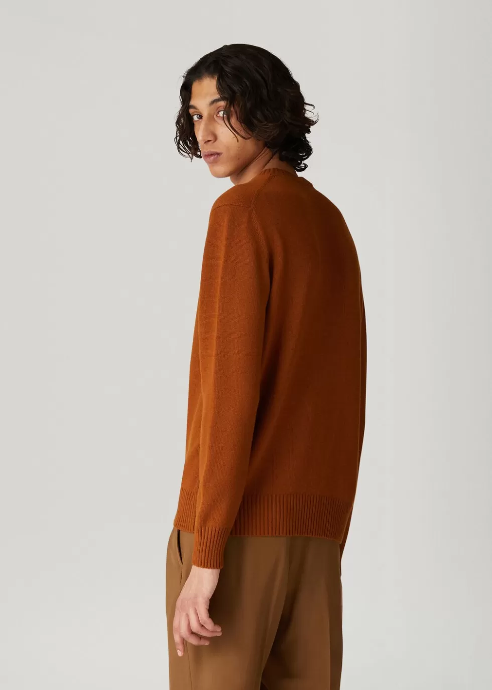 Knitwear*Loro Piana Parksville Crew Neck Chai Brown