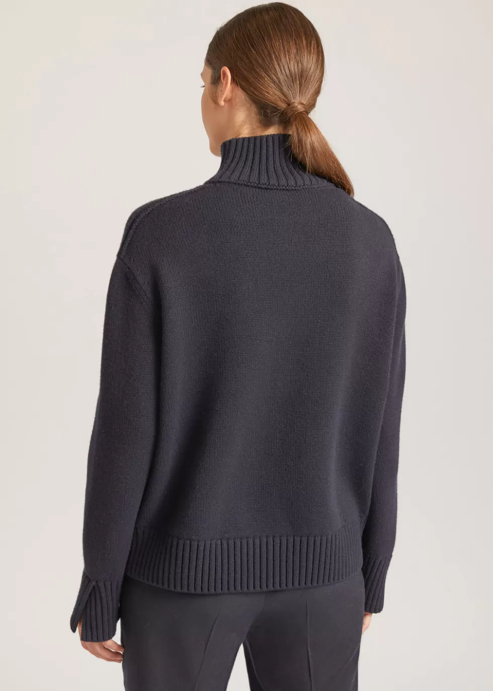 Knitwear*Loro Piana Parksville Turtleneck Navy Blue