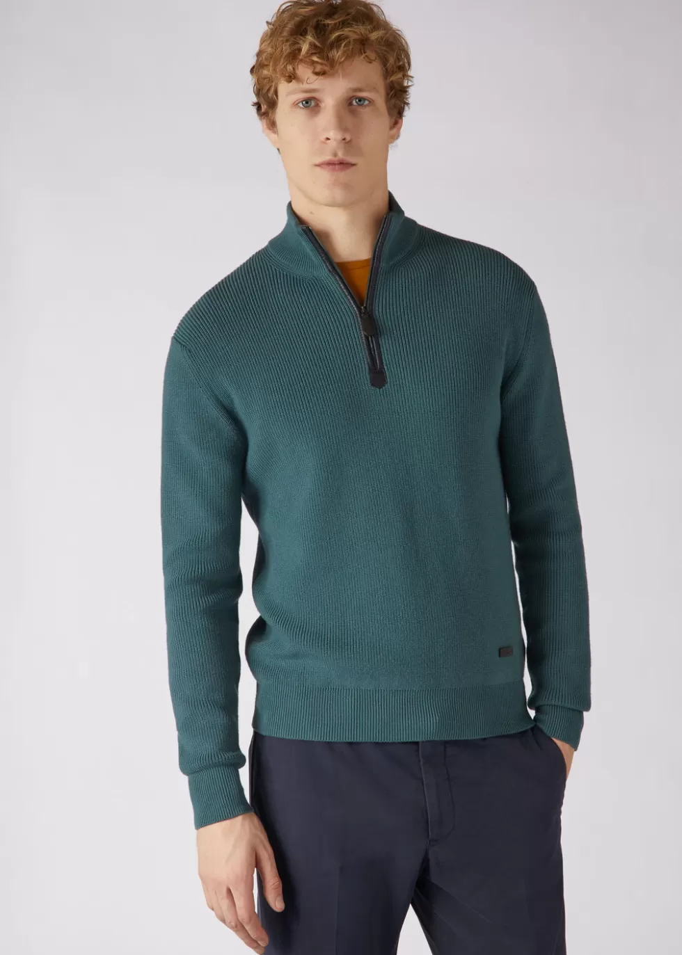 Knitwear*Loro Piana Patton Half-Zip Hunter