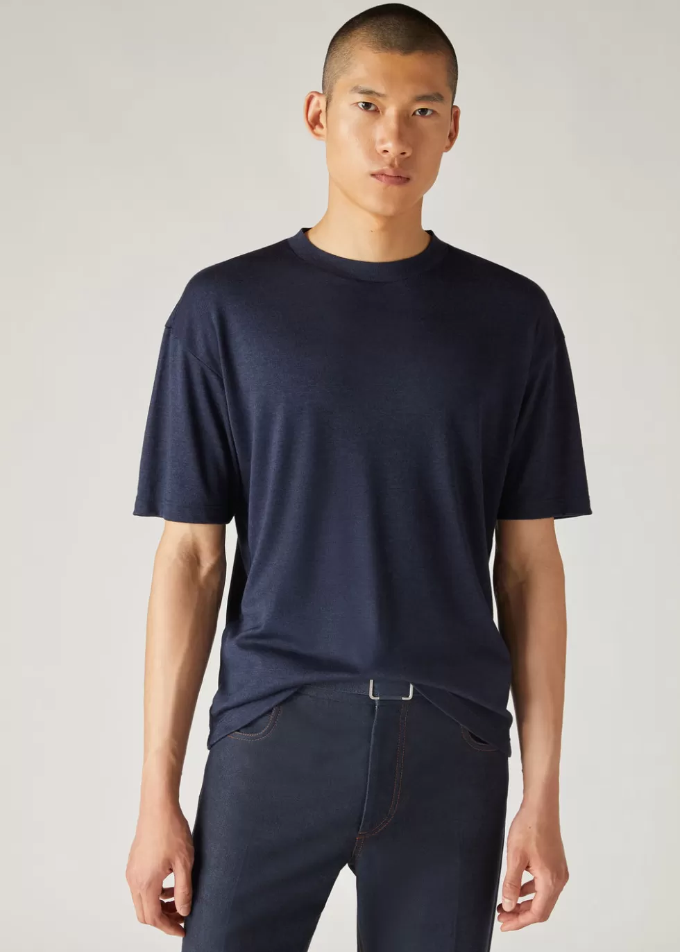 Polo And T-Shirts*Loro Piana Philion T-Shirt Ombre Blue