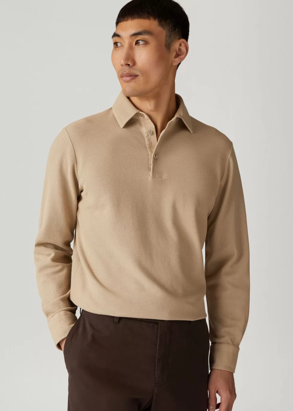 Polo And T-Shirts*Loro Piana Polo Shirt Gothic Beige