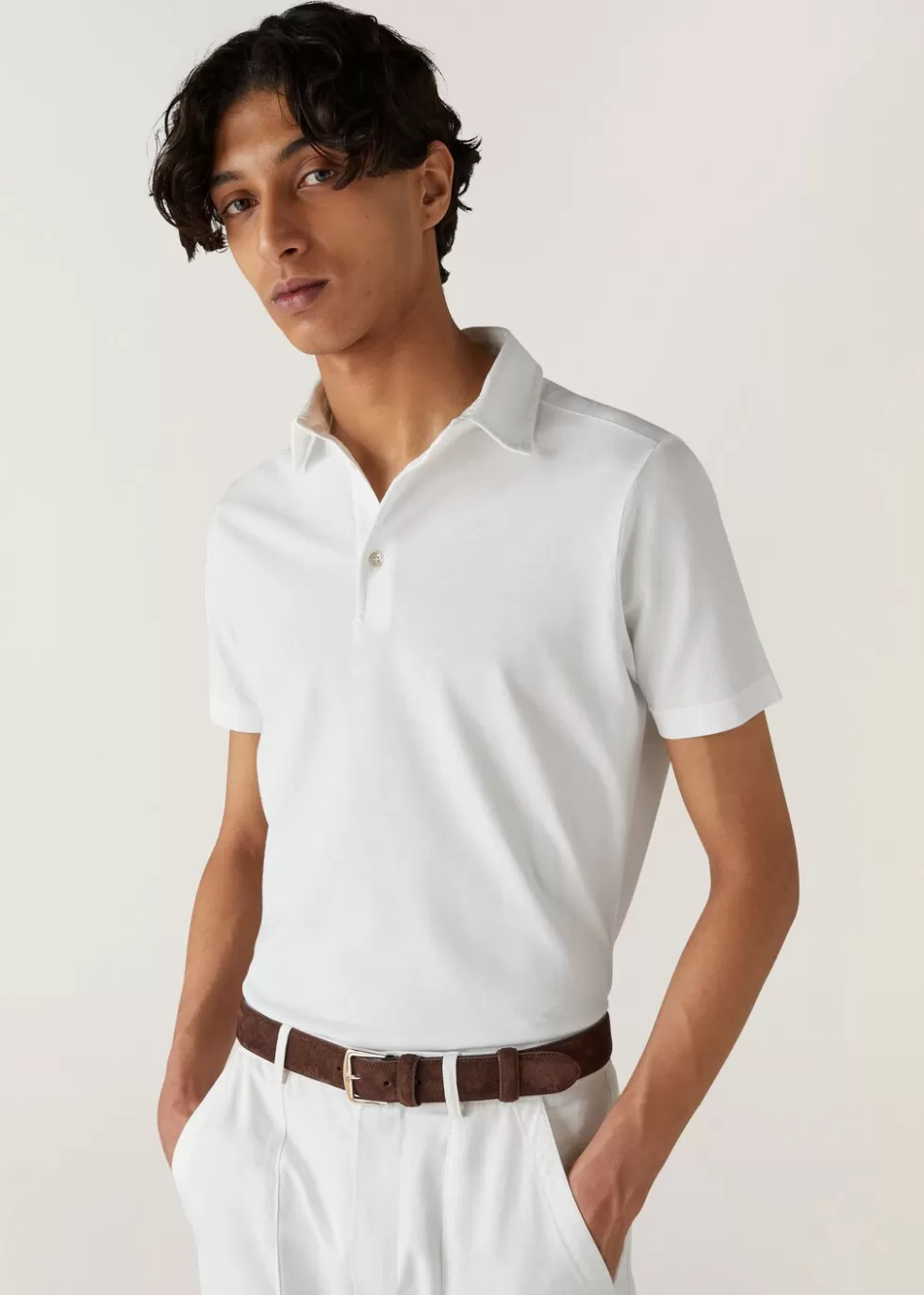 Polo And T-Shirts*Loro Piana Polo Shirt Optical White