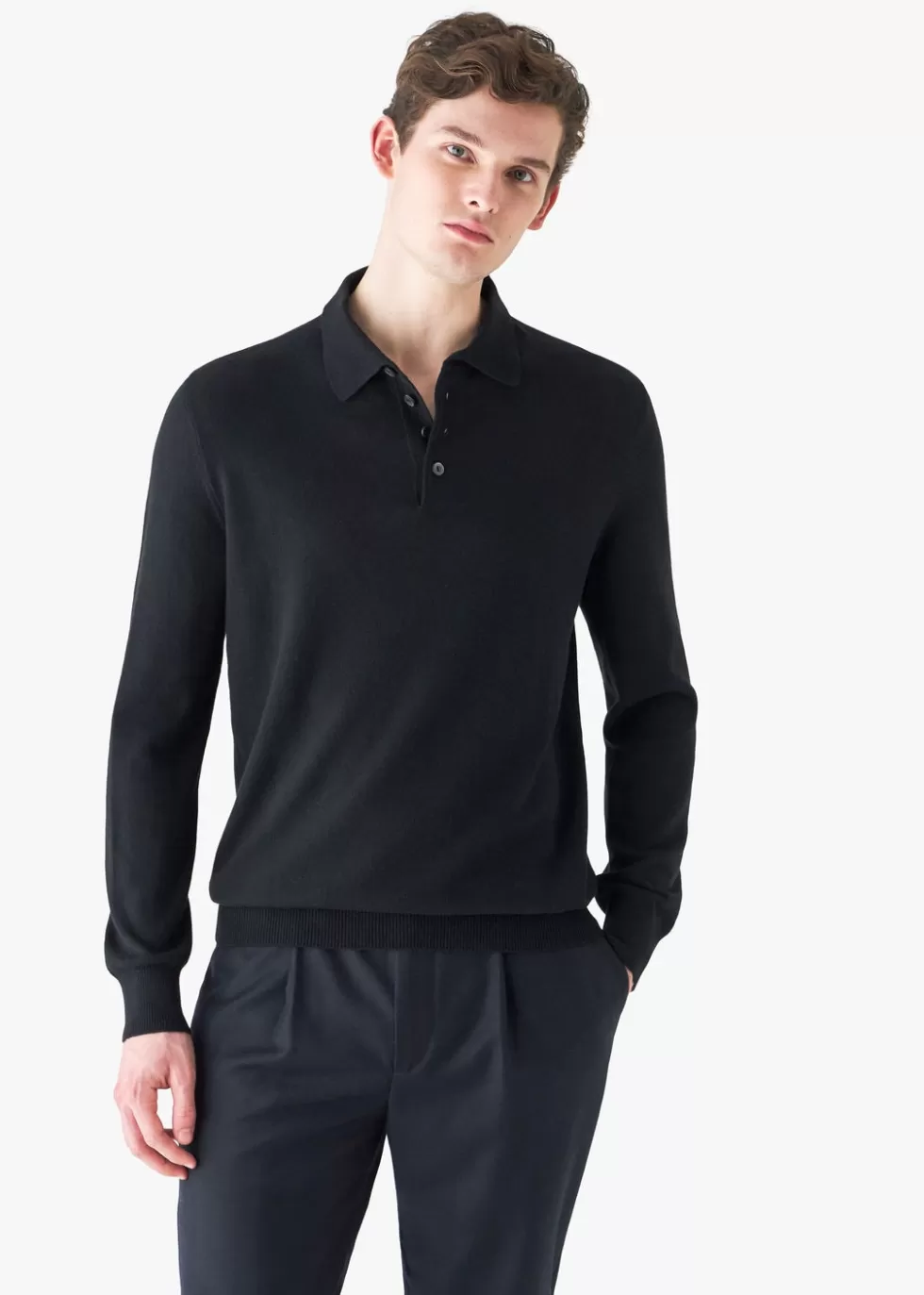 Polo And T-Shirts*Loro Piana Polo Shirt Black