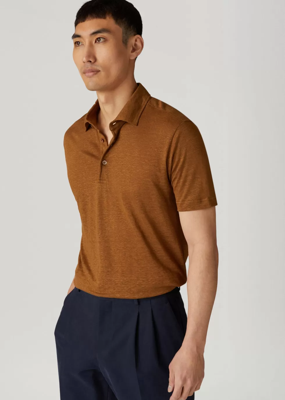 Polo And T-Shirts*Loro Piana Polo Shirt Pecan