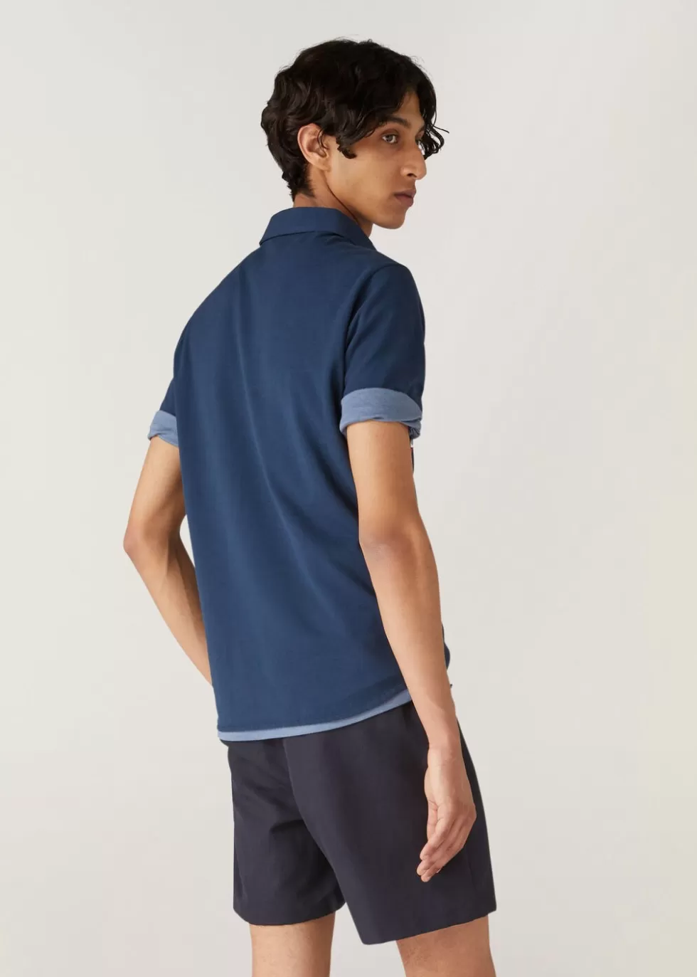 Polo And T-Shirts*Loro Piana Polo Shirt Dyed Eclipse