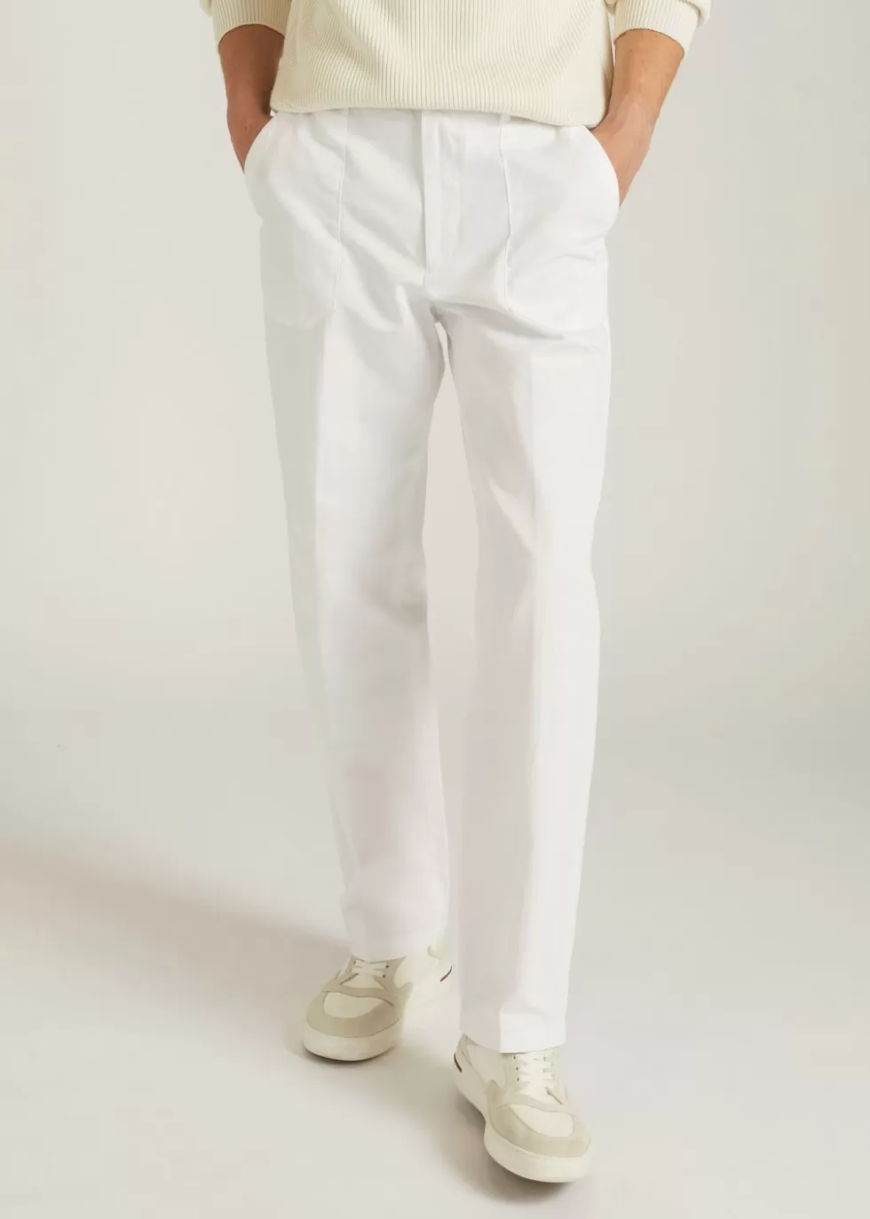 Trousers & Bermudas*Loro Piana Portofino Trousers Optical White