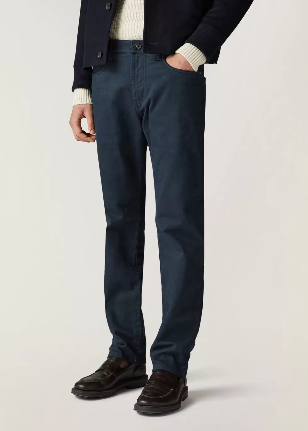 Trousers & Bermudas*Loro Piana Quarona Five-Pocket Trousers Navy Blue