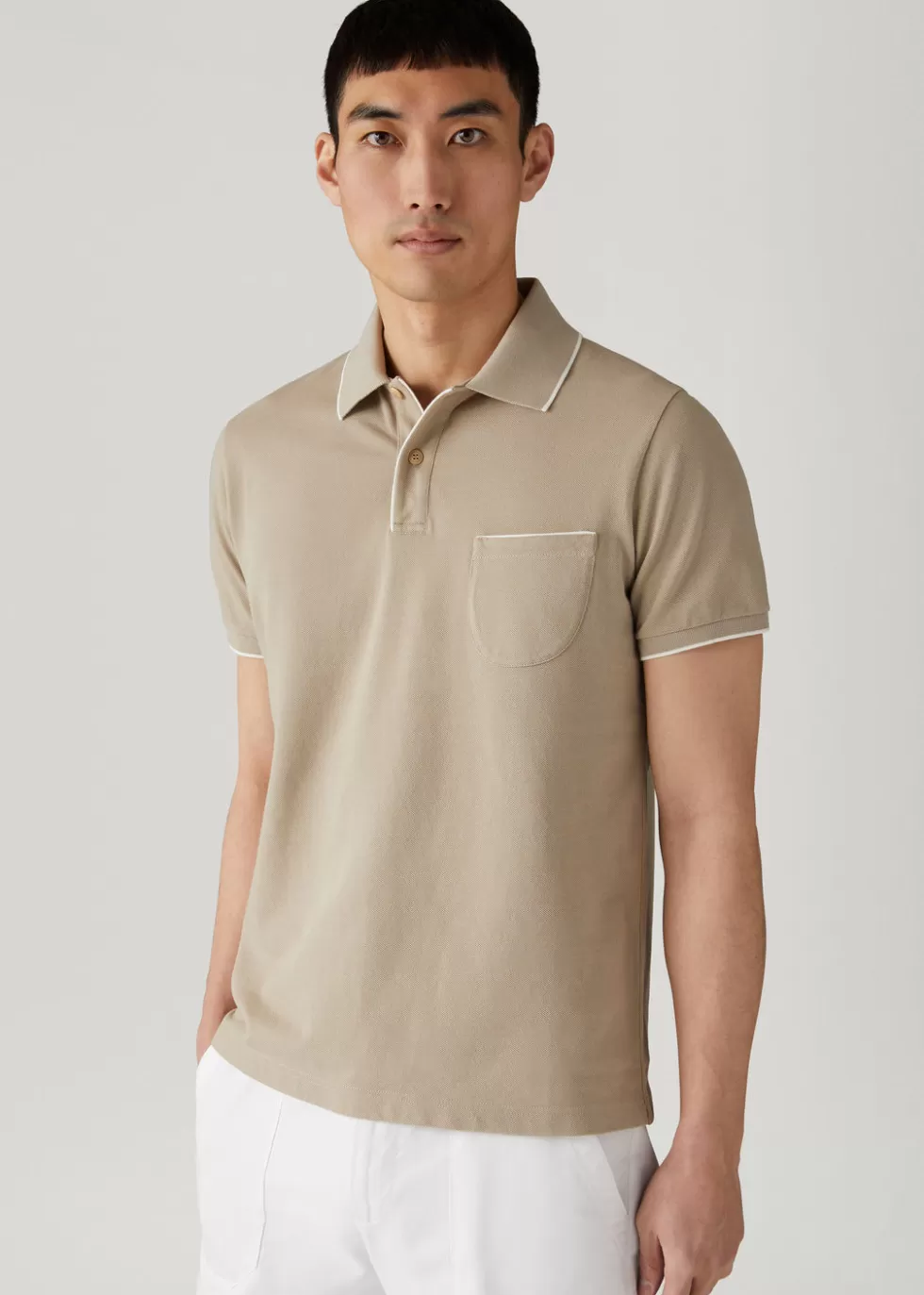 Polo And T-Shirts*Loro Piana Regatta Polo Gothic Beige