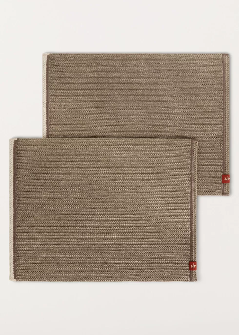 Tableware*Loro Piana Saint Barth Placemats (Set Of Two) Tundra/Kasha