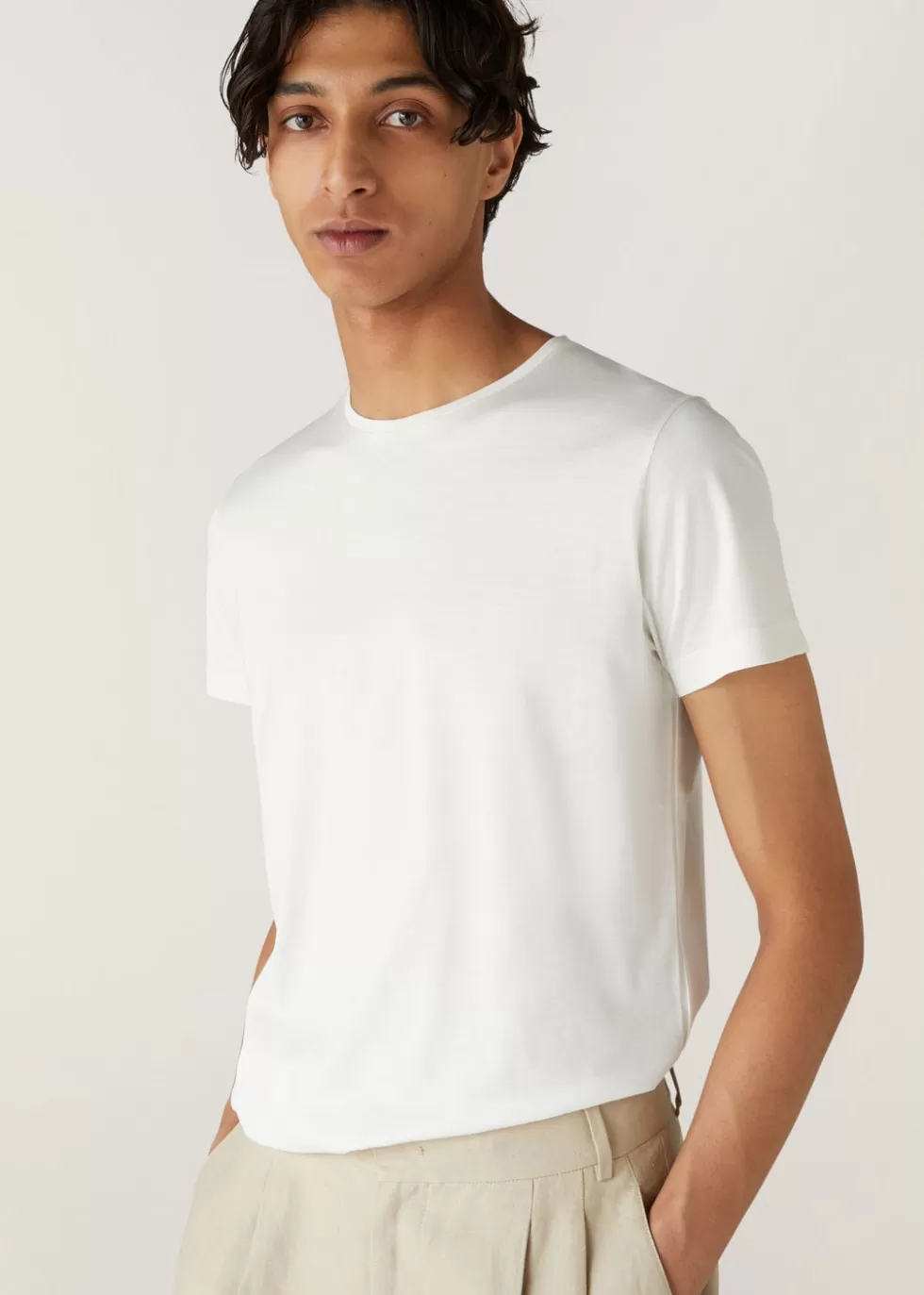 Polo And T-Shirts*Loro Piana Soft T-Shirt Optical White