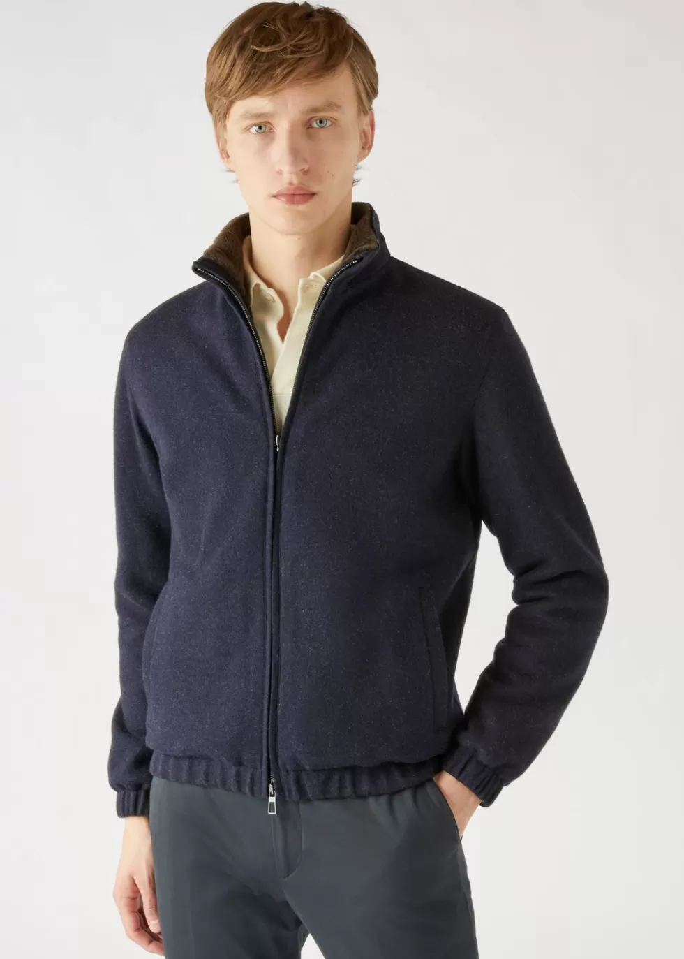 Outerwear Jackets*Loro Piana Sweater Bomber Navy Blue