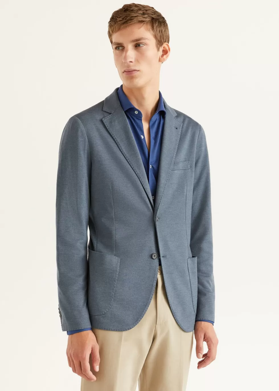 Blazers*Loro Piana Sweater Jacket Powder Blue