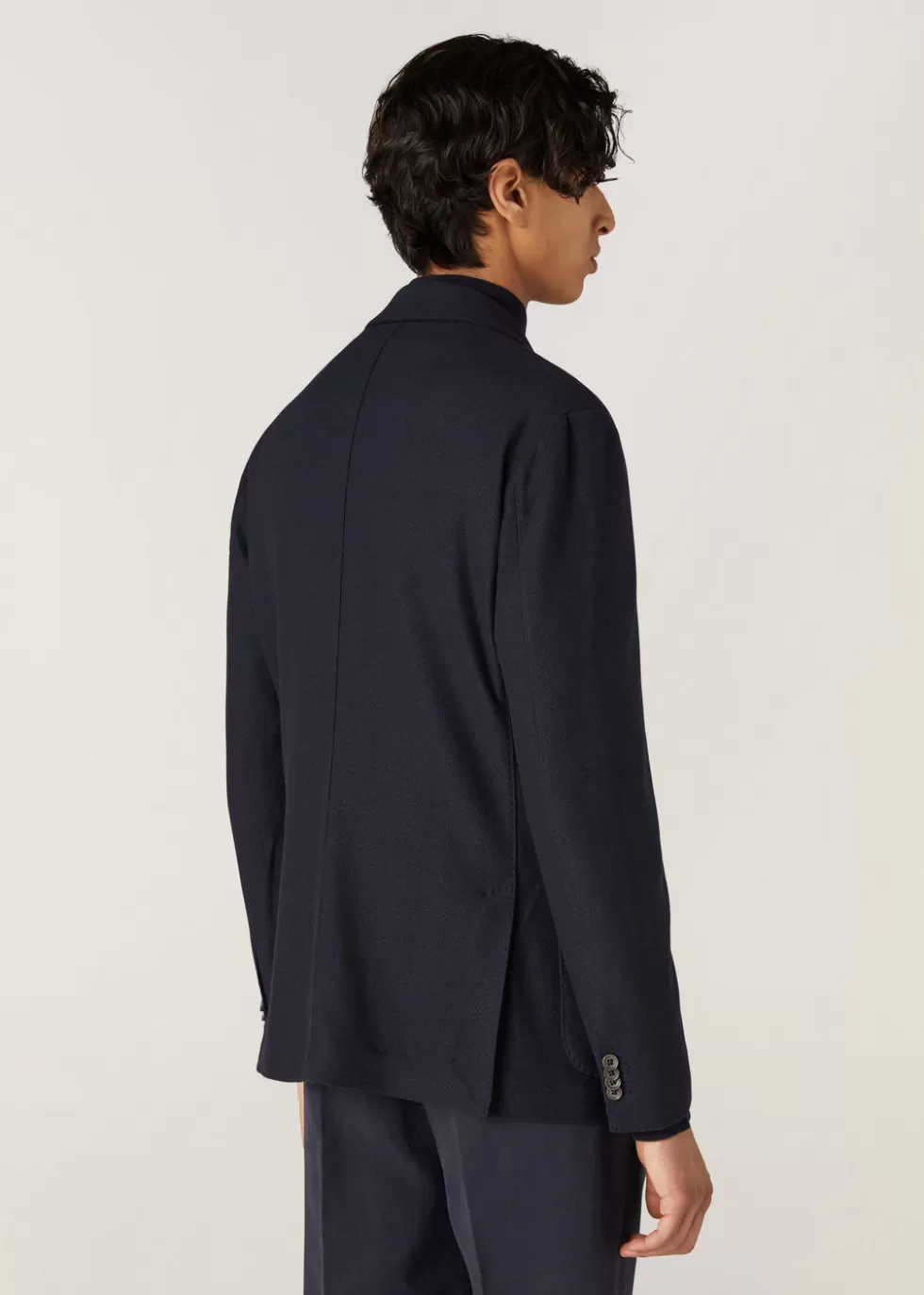 Blazers*Loro Piana Sweater Jacket Navy Blue