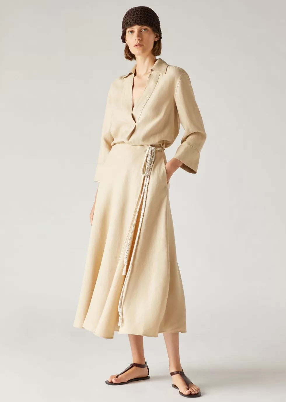 Skirts*Loro Piana Tania Skirt Natural Rope