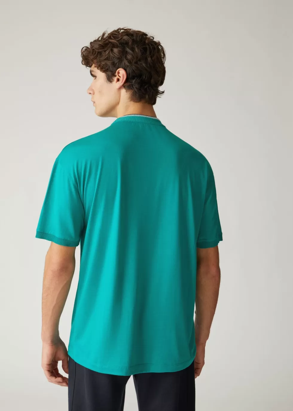 Polo And T-Shirts*Loro Piana The Gift Of Kings® Clayton Crew Neck Green Valsesia