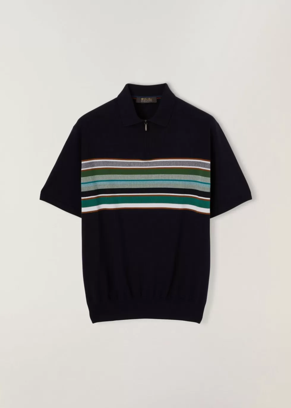 Knitwear*Loro Piana The Gift Of Kings® Fairfax Polo Shirt Striped Blue