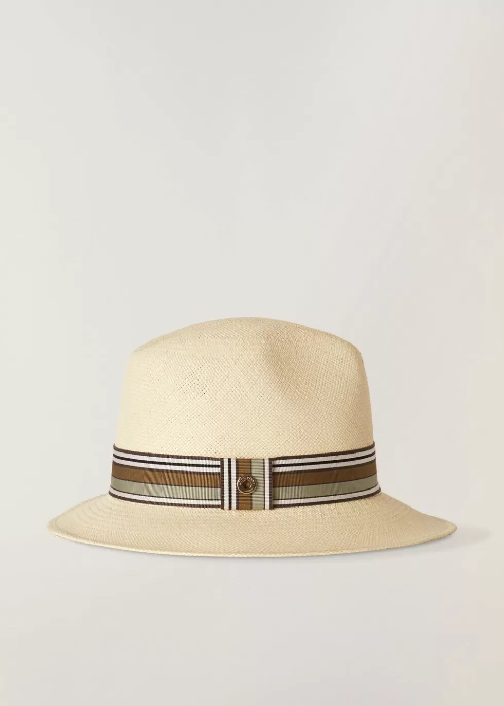 Hats*Loro Piana The Suitcase Stripe Ingrid Hat Natural/Eucalyptus