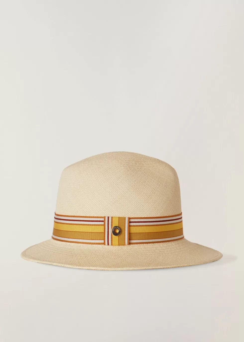 Hats*Loro Piana The Suitcase Stripe Ingrid Hat Natural/Honey Mustard