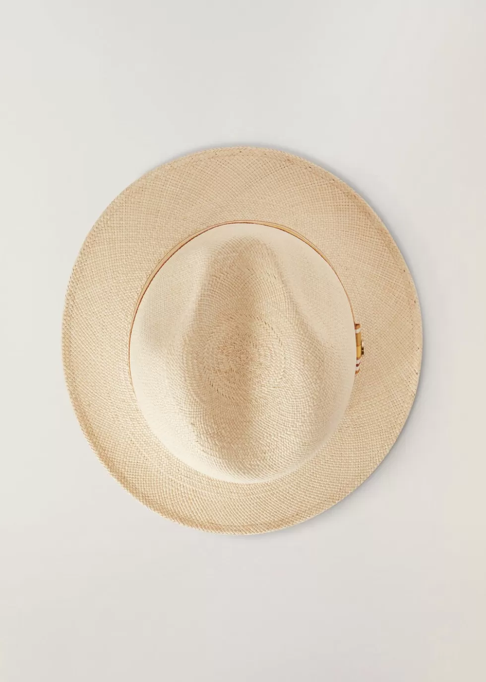 Hats*Loro Piana The Suitcase Stripe Ingrid Hat Natural/Honey Mustard