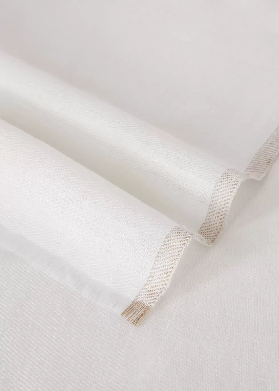 Stoles*Loro Piana Tramontana Stole Optical White/Coriander Powder