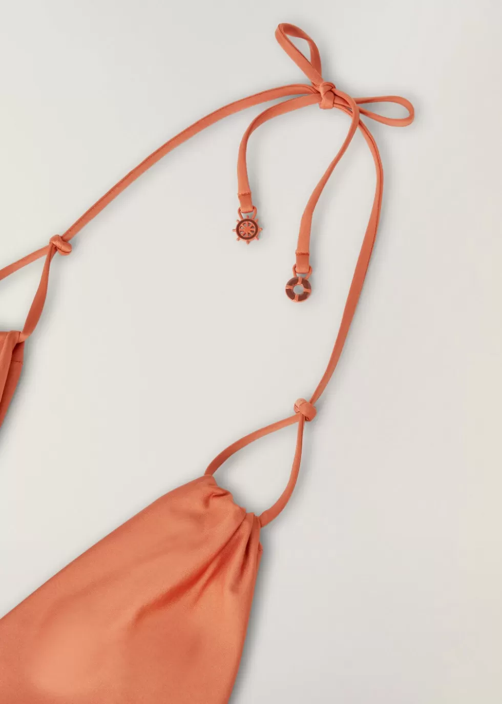 Swimwear*Loro Piana Triangle Bikini Top Jujube Orange