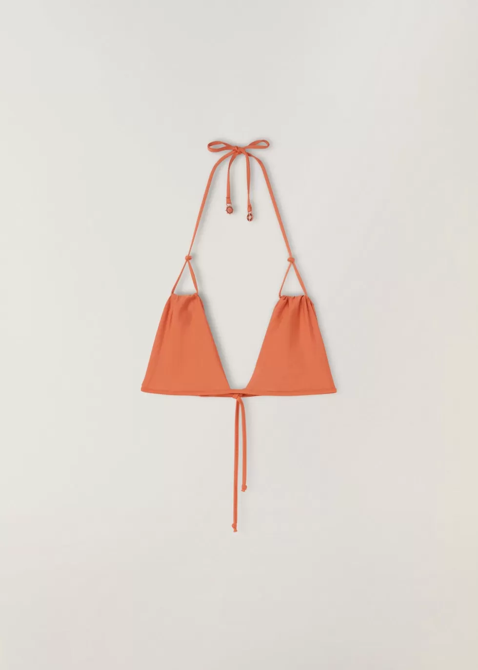 Swimwear*Loro Piana Triangle Bikini Top Jujube Orange