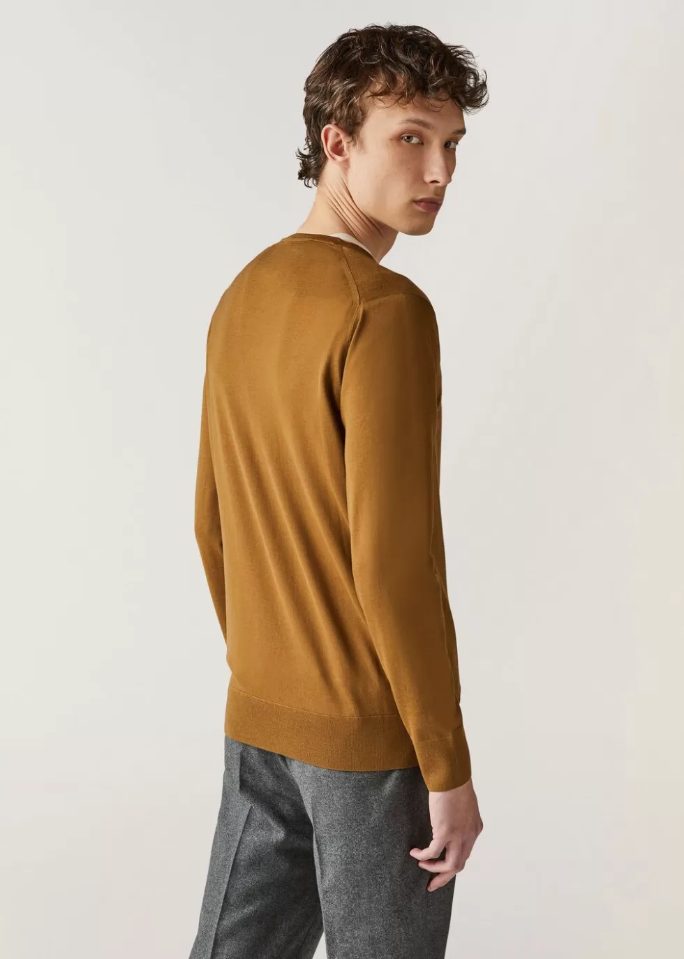 Knitwear*Loro Piana T-Shirt Crewneck Desert Mist