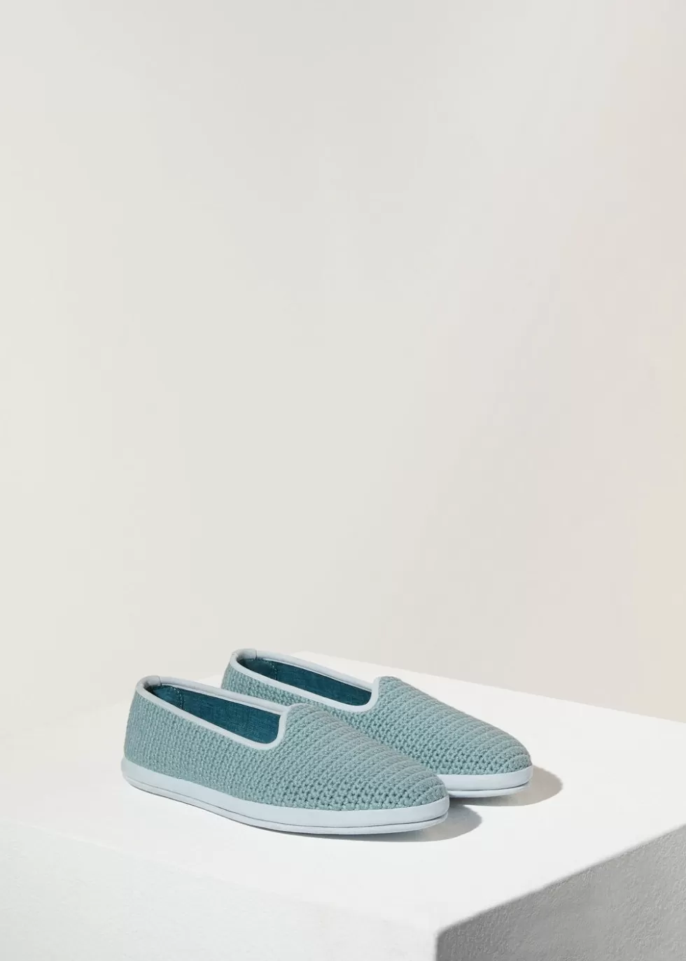 For Her*Loro Piana Venice Cocooning Slippers Dark Acquamarine