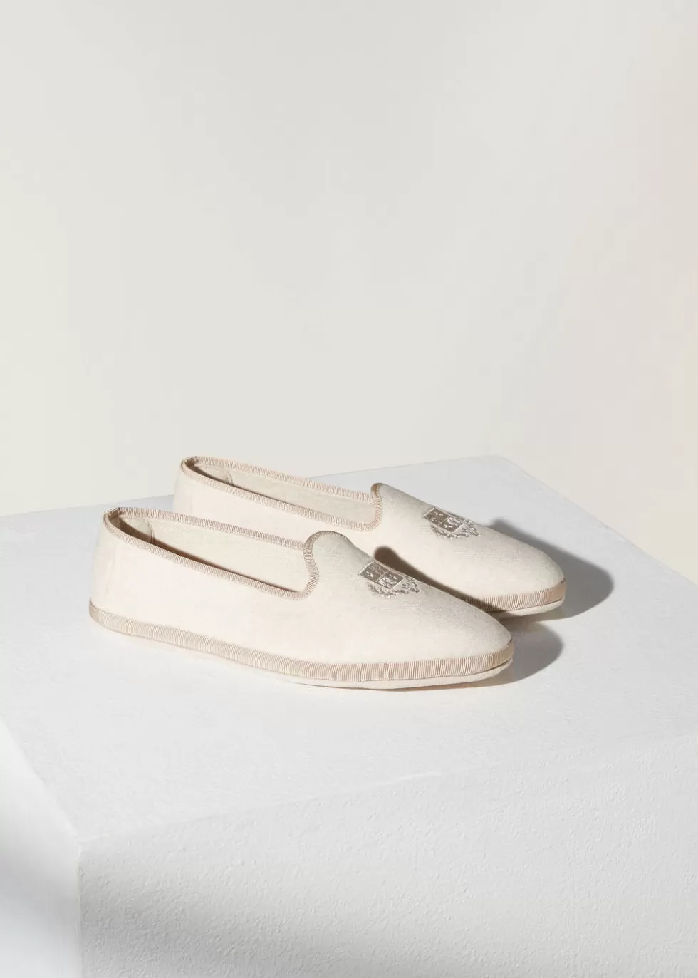 For Him*Loro Piana Venice Slippers Natural Melange