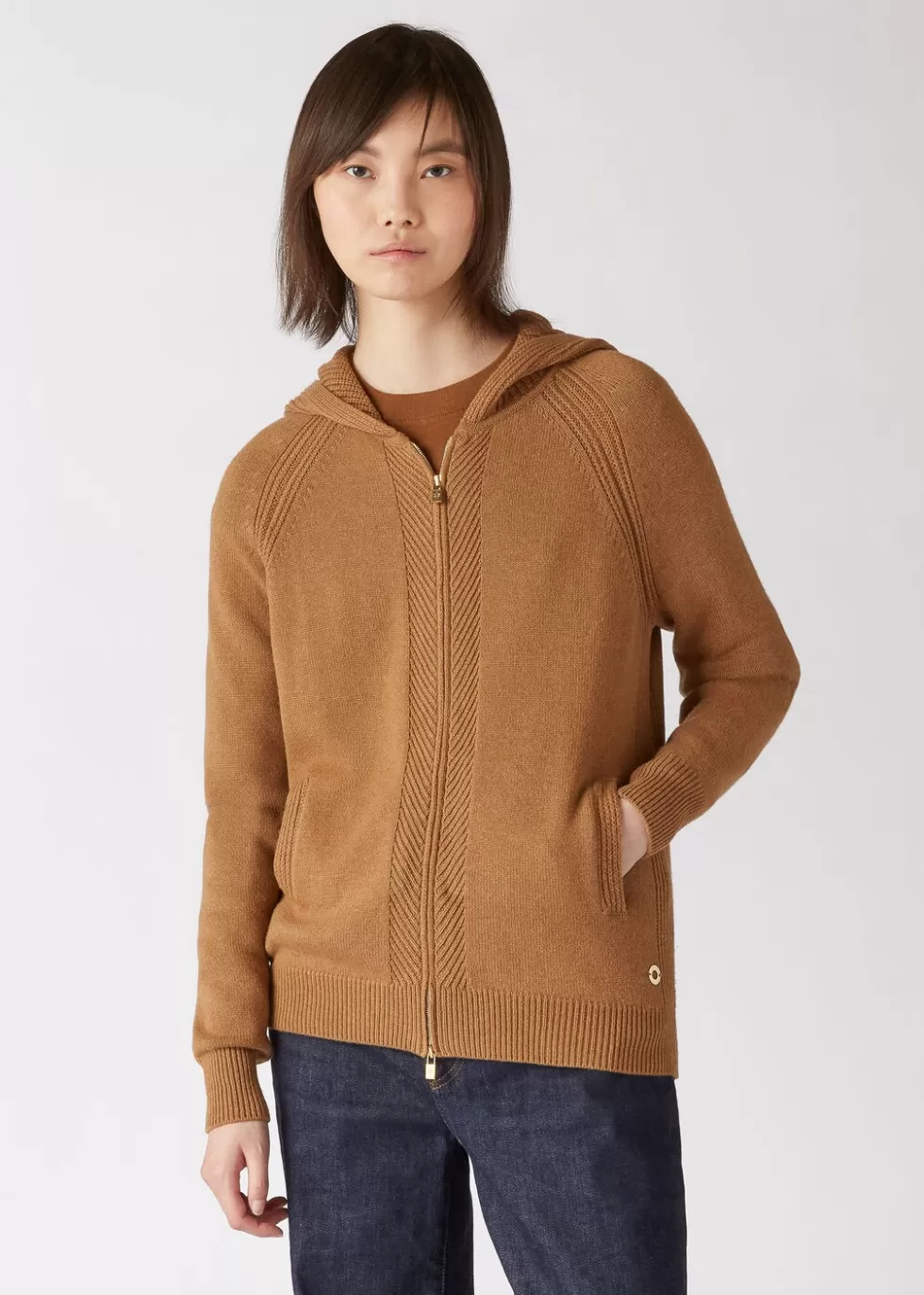 Knitwear*Loro Piana Vicuna Bomber Vicuna/Natural