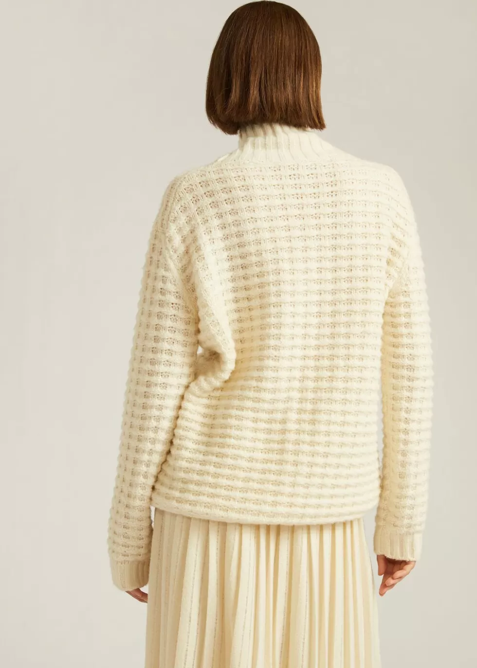 Knitwear*Loro Piana Volterra Turtleneck Nougat