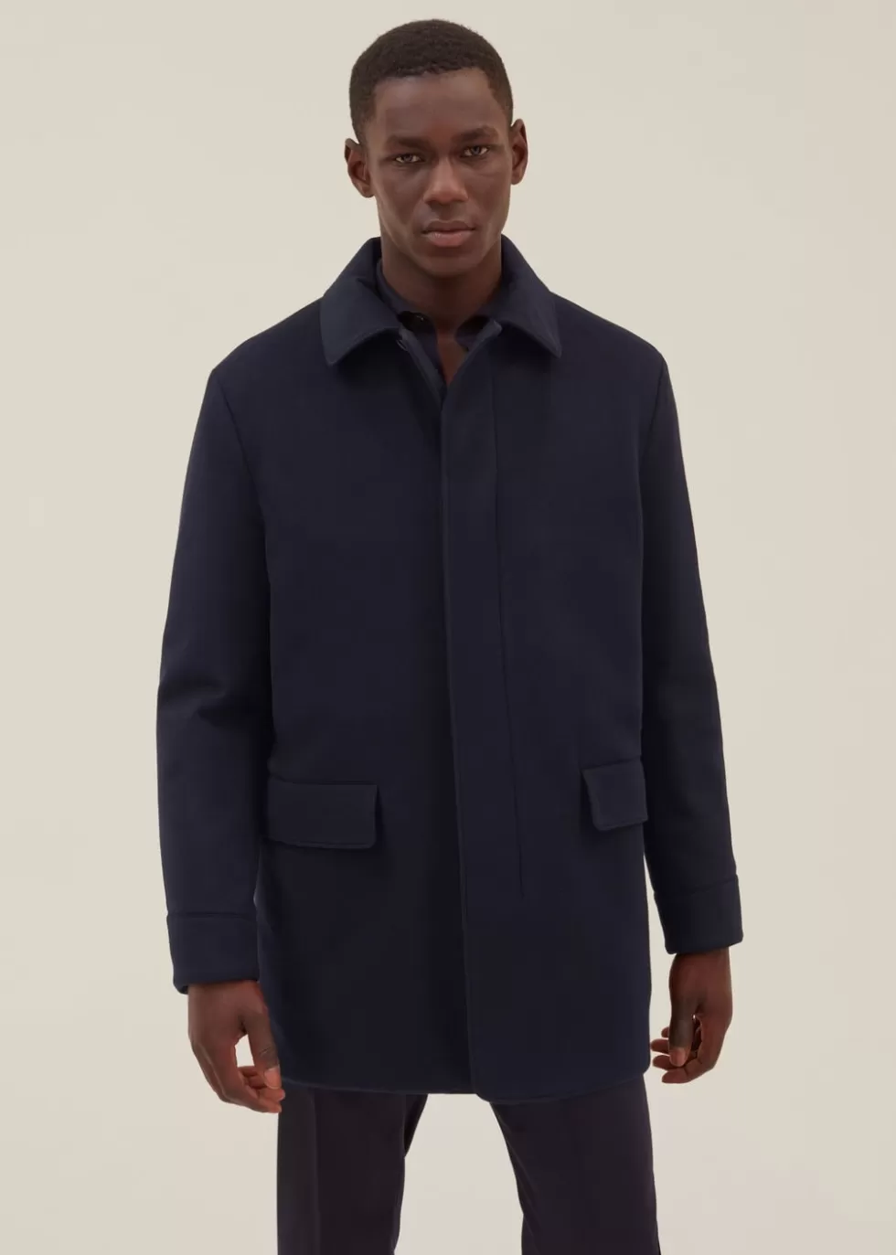 Coats & Trench*Loro Piana Walton Coat Navy Blue