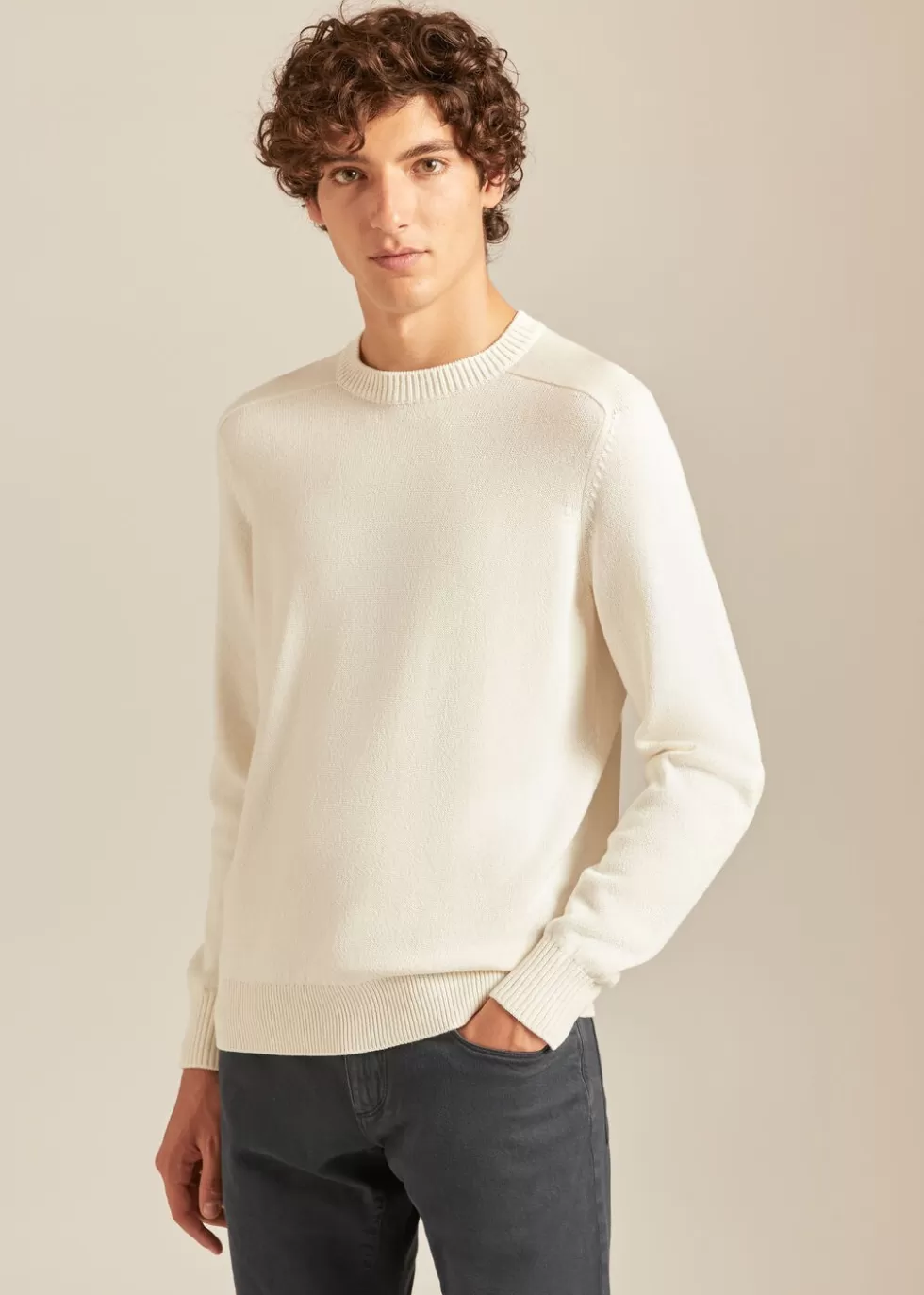 Knitwear*Loro Piana Warwik Crew Neck White