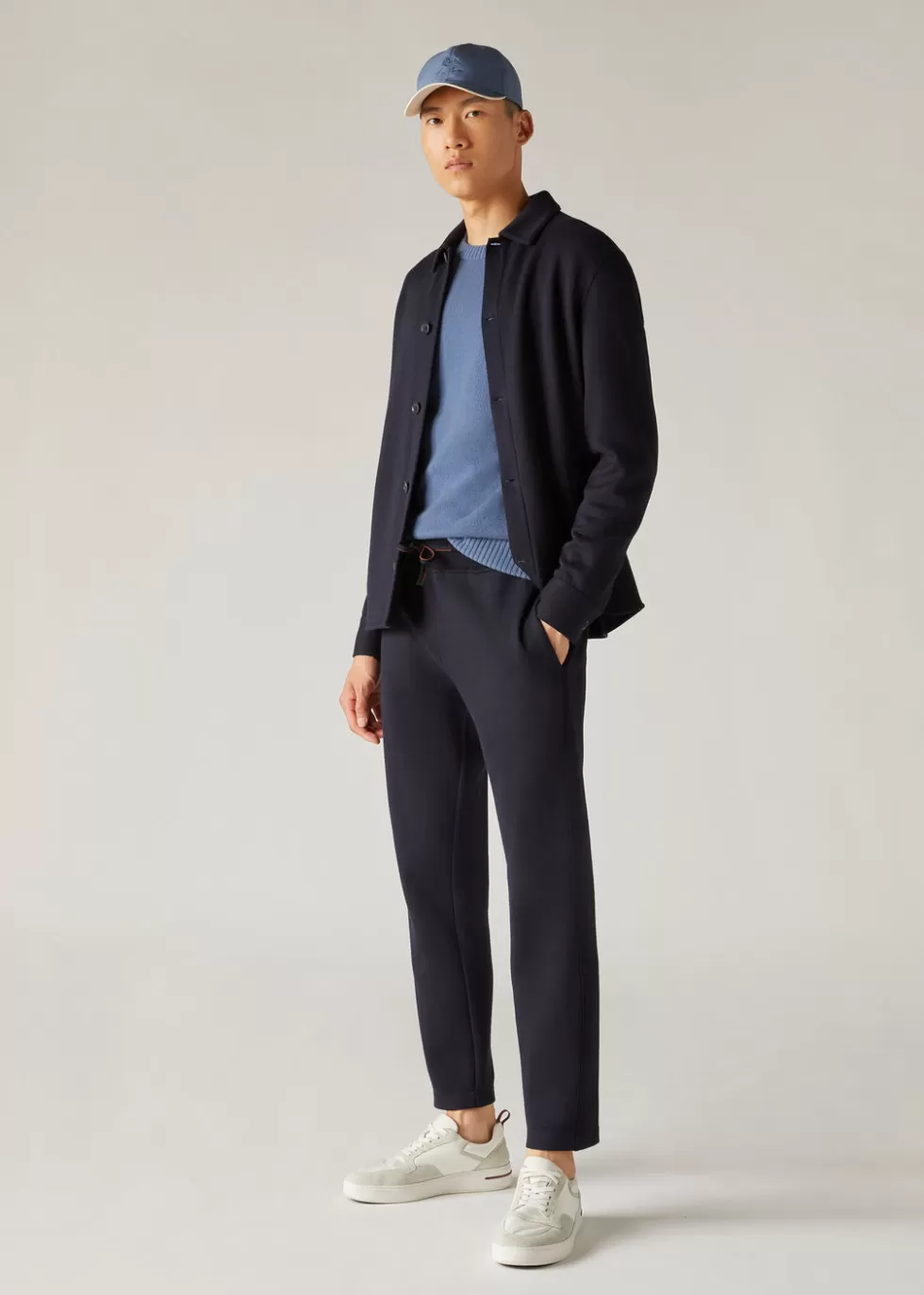 Jersey*Loro Piana Whitney Pants Navy Blue